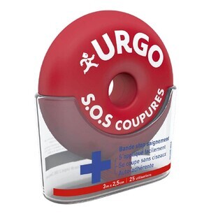 Urgo Sos Coupures Bendaggi Stop Saignement 3M x 2,5 cm