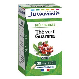 Juvamine Minceur Thé Vert Guarana Brûle Graisse 30 Gélules