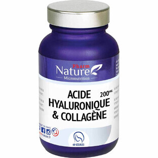 Pharm Nature Micronutrition Hyaluronsäure und Kollagen 60 Kapseln