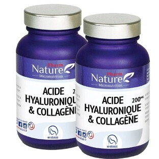Pharm Nature Micronutrition Hyaluronsäure und Kollagen 2x60 Kapseln