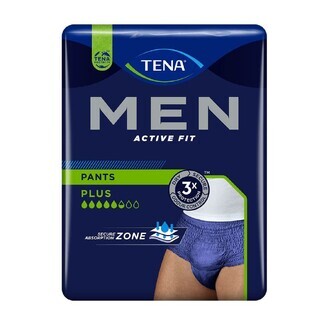 Tena Hombres Active Fit ropa interior para la vejiga debilidad Tamaño M Pantalones X9