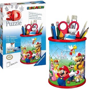 Puzzle 3D - Portalápices Super Mario, 54 piezas, Ravensburger