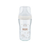 Glass feeding bottle Perfect Match, M, + 3 months, Rainbow, 260 ml, Nuk