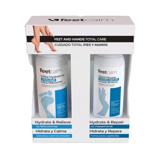 Feet Calm Kit anti-transpirant pour les mains et les pieds avec 15% d'urée, 75+75 ml, Feet Calm