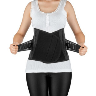 Adjustable post-natal abdominal belt, L-XL, Black, BabyJem