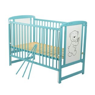 Houten kinderbed Timmi Mint, 120 x 60 cm, Baby Needs