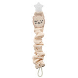 Muslin pacifier chain with star, Salmon, 1 piece, BabyJem