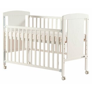 Houten bed met schuifwand, 120x60 cm, Wit, Mia, Freeon