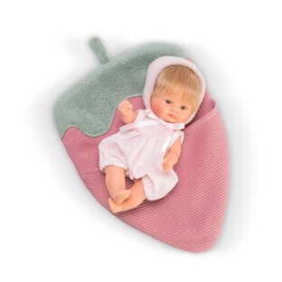 Strawberry doll with bow tie and blankie, 20 cm, 3 years+, Bomboncin, Asivil