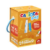 Set of colored Baby crayons, 2 years+, 24 pieces, Carioca