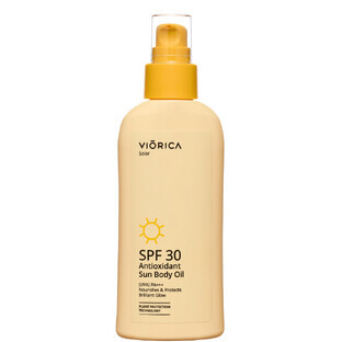 Body oil with antioxidant sun protection Spf 30 Solar, 150 ml, Viorica