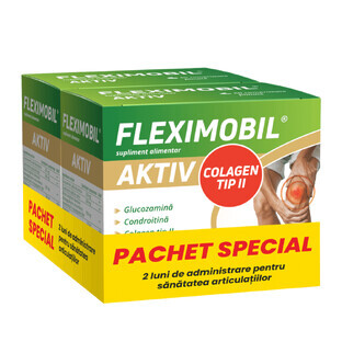 Pachet Fleximobil Aktiv, 2 x 60 comprimate filmate, Fiterman Pharma