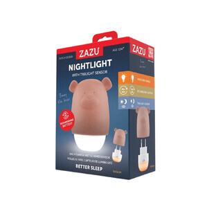Nightlight with light sensor, 10 months+, Brown, Benny the Bear, Zazu Kids