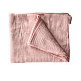 Paturica din muselina Cotton Flower, 120 x 100 cm, Roz, Twindeco
