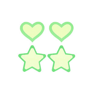 Protège-tétine Peekaboo Vert Taille unique Cœurs Étoiles