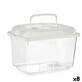 Vasca per pesci con maniglia Grande in plastica bianca 7 L 20 x 20 x 20 x 30 cm (8 unità)