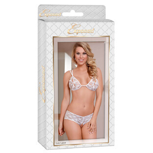 Set di biancheria intima esposta bianca (S/M)