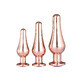 Set de Plugs Anales Gleaming Rose Gold Dream Toys, 3 uds.