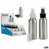 Bottiglia per nebulizzare Berilo CH9979-2 Bianco Nero Trasparente Argentato Alluminio polipropilene 100 ml (24 Unità)