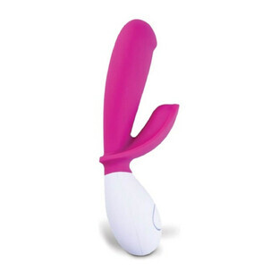 Vibrație cu stimulare dublă Lovelife by OhMiBod AT015 alb/roz