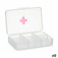 Portapillole con Scompartimenti Berilo HW0929-1 Trasparente Plastica 11,5 x 18 x 2,2 cm (12 Unità)
