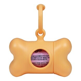 Distributeur de Sacs pour Animaux Domestiques United Pets Bon Ton Nano Classic Chien Orange Plastique recyclé (6 x 3 x 4 cm)