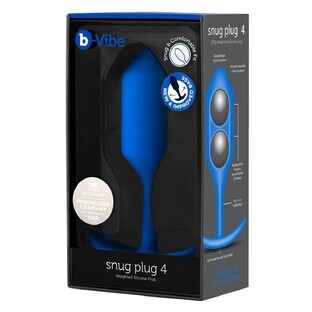 Anaalplug B-Vibe 4 Blauw marineblauw