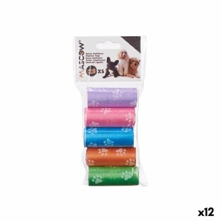Pungi sanitare Mascow 200 Multicolor Plastic Animale de Companie 5 Piese (12 Unități)