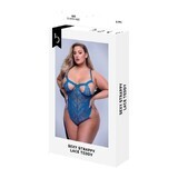 Ensemble de sous-vêtements Baci Lingerie Lace Teddy Blue (Queen)