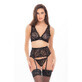 Set lenjerie intimă René Rofé Negru (S/M)
