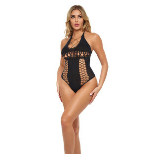 Body Rosa Rossetto Nero Taglia unica