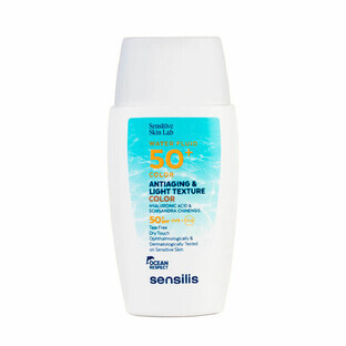 Zonnebrandcrème met Kleur Sensilis Antiaging Light Texture Color SPF 50+ 40 ml