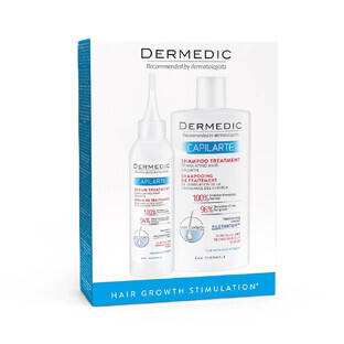Set Behandelingsshampoo 300 ml + Behandelingsserum om haargroei te stimuleren 150 ml Capilarte, Dermedic
