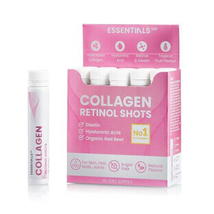 Collagène rétinol shots Essentials 100, 10 flacons, Swedish Nutra