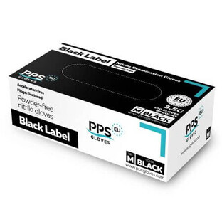 PPS Black Label PPS zwarte nitril handschoenen, maat M, 100 stuks, PPS Handschoenen