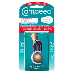 Compeed Tiritas para ampollas en la suela deportiva, 5 unidades