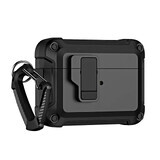 Armor Pro case for Airpods 4 with carabiner - black