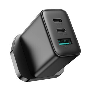 Joyroom quick charger JR-TCF10 2x USB-C USB-A 32W (UK plug) - black