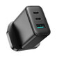 Joyroom quick charger JR-TCF10 2x USB-C USB-A 32W (UK plug) - black