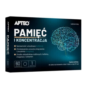 Apteo Memoria e concentrazione, 60 compresse