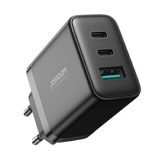 Joyroom încărcător rapid JR-TCF10 2x USB-C USB-A 32W - negru