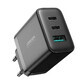 Joyroom încărcător rapid JR-TCF10 2x USB-C USB-A 32W - negru