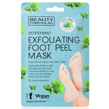 Beauty Formulas Mascarilla exfoliante para pies a la menta, 1 par