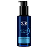 Gliss Traitement de nuit hydratant sans rinçage pour cheveux normaux et secs, 100ml