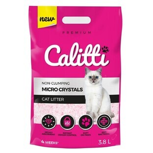 Nisip pentru pisici Calitti Micro Crystals Plastic 3,8 L
