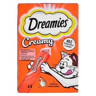 Snack for Cats Dreamies Creamy 4 x 10 g Pui