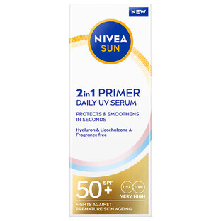 Primer 2in1 siero SPF50+ Sole, 30 ml, Nivea