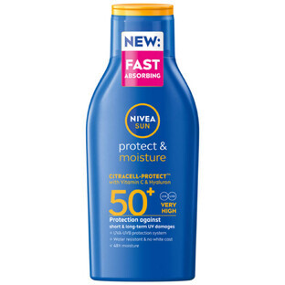 Feuchtigkeitsspendende Lotion SPF50+ Schutz & Feuchtigkeit Sonne, 100 ml, Nivea