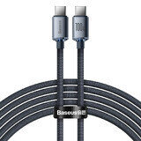 Cablu Baseus CAJY000701 USB-C - USB-C PD 100W 5A 480Mb/s 2m - negru