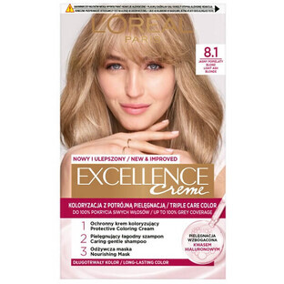 L'Oreal Paris Excellence Creme Colore per capelli 8.1 Biondo Cenere Chiaro